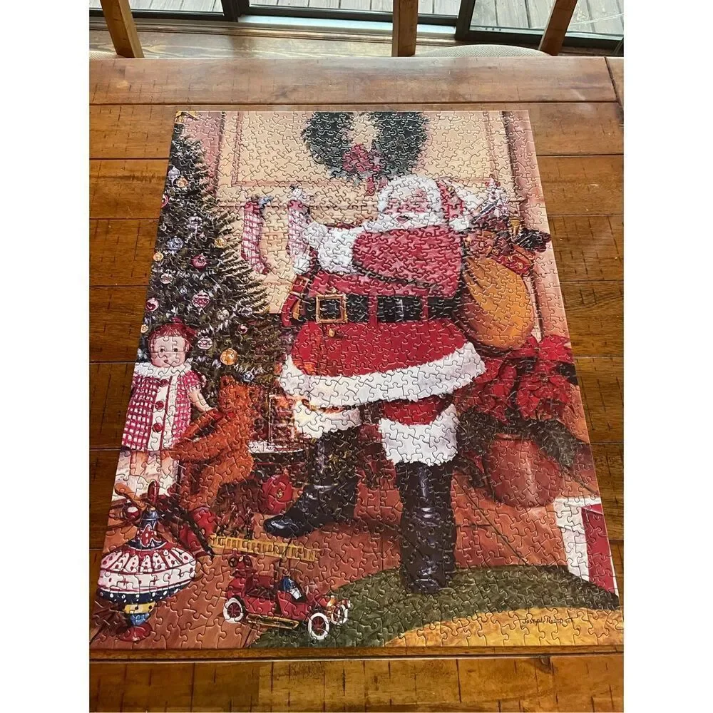 Bits and Pieces 1000 Puzzle Santa ~ And I Never Get Tired